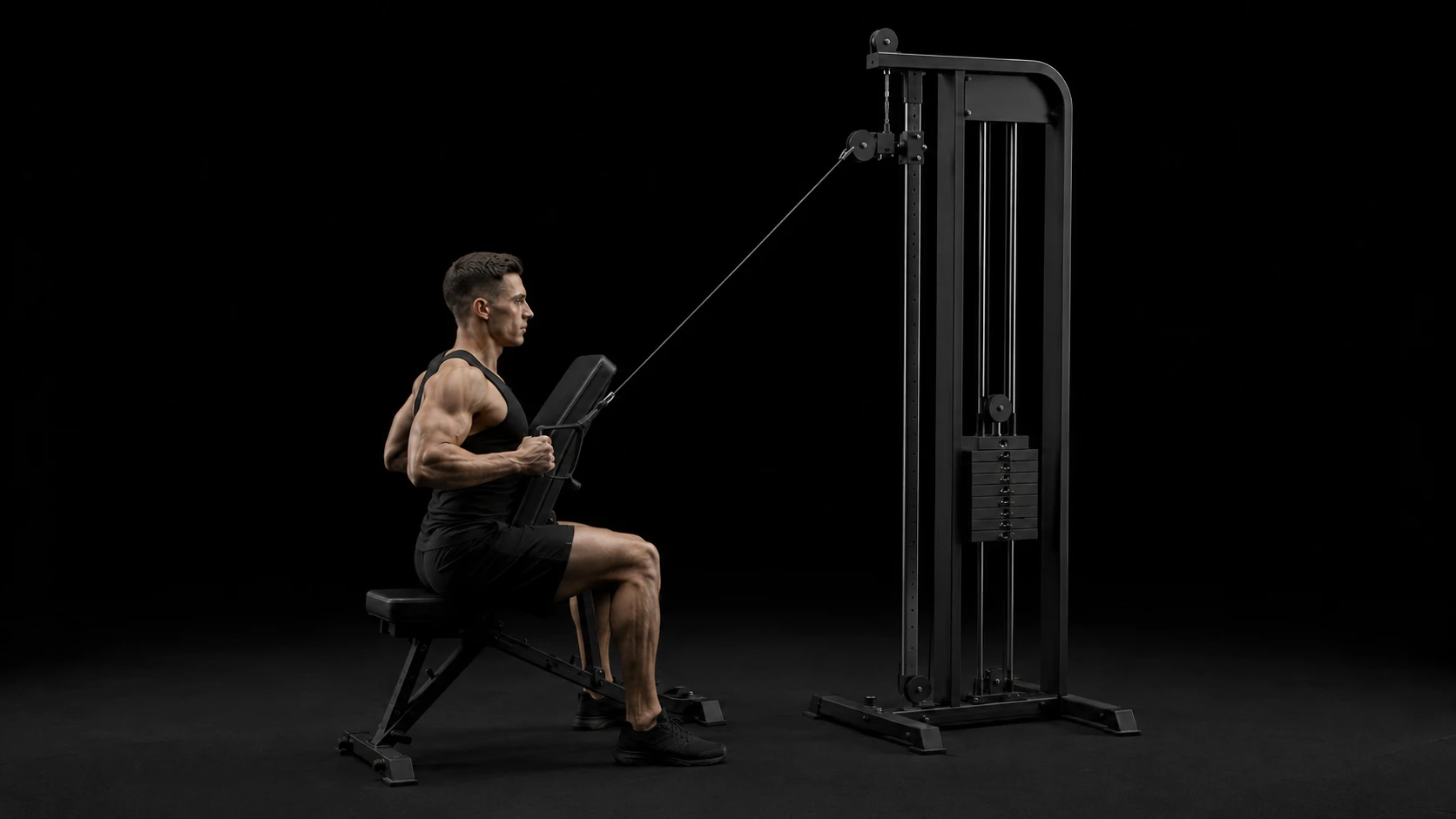 Unilateral Cable High Row