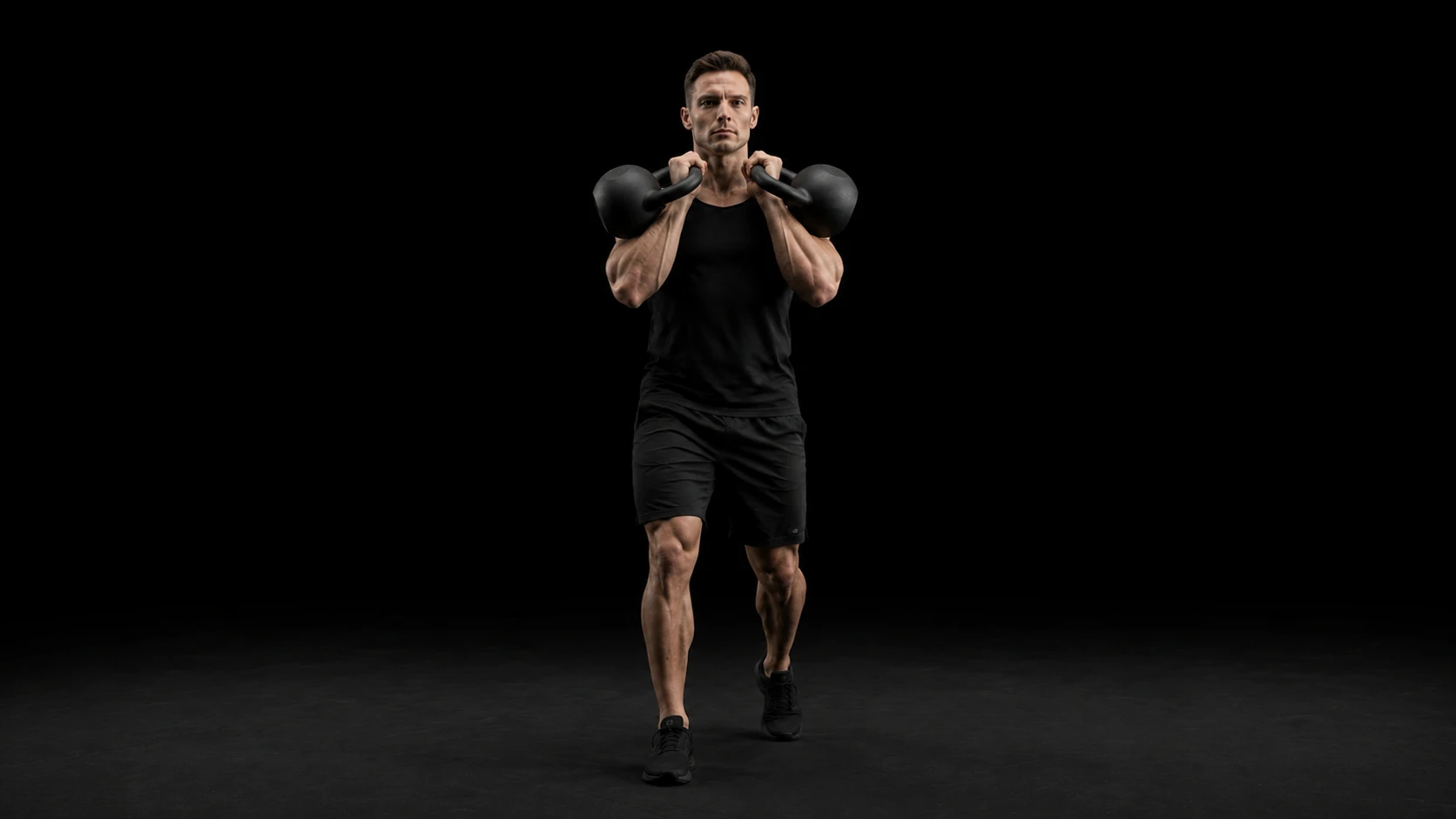 Double Kettlebell Front Rack Carry