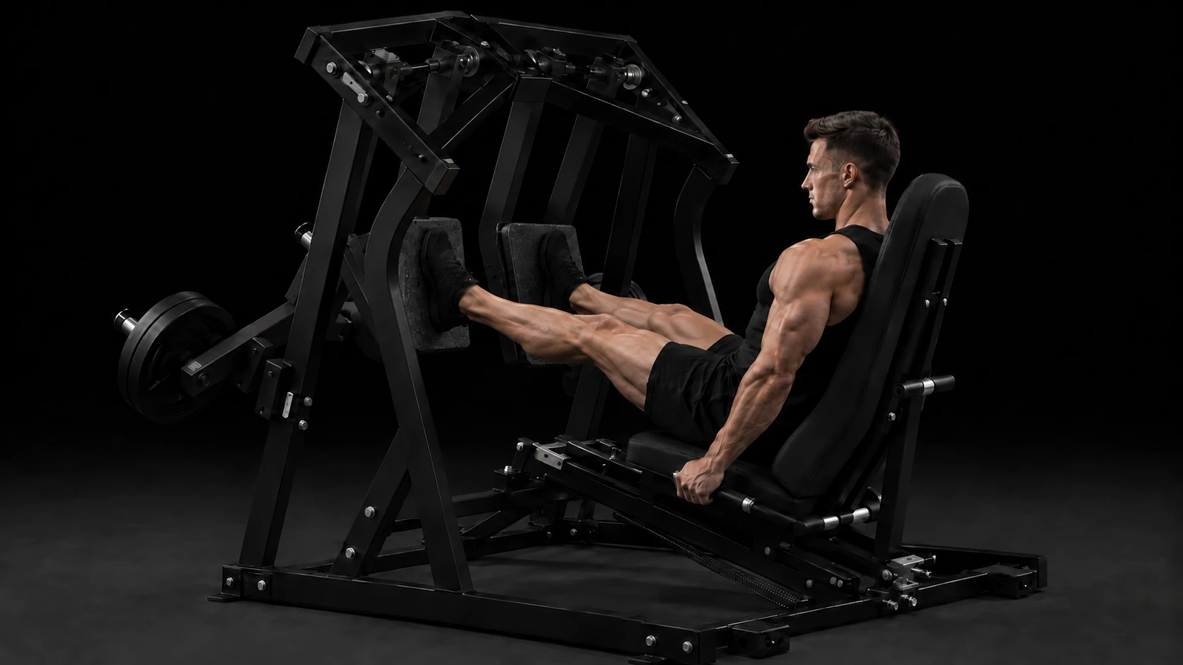 Iso-Lateral leg press v sede
