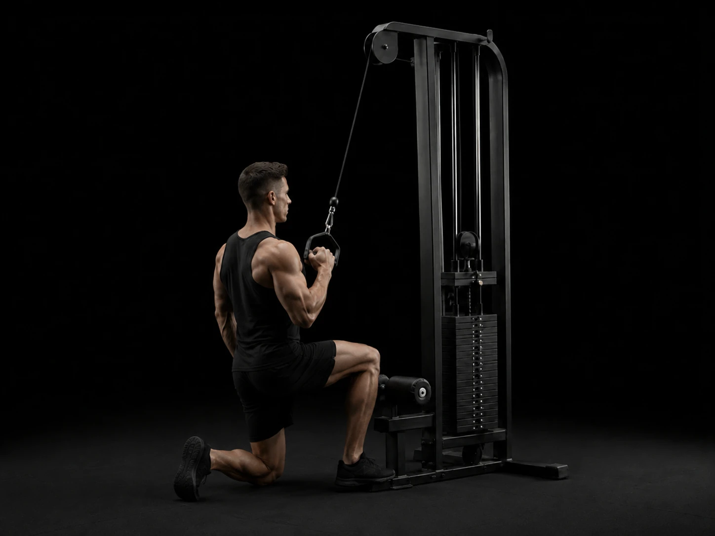 Kneeling Single-Arm Lat Pulldown
