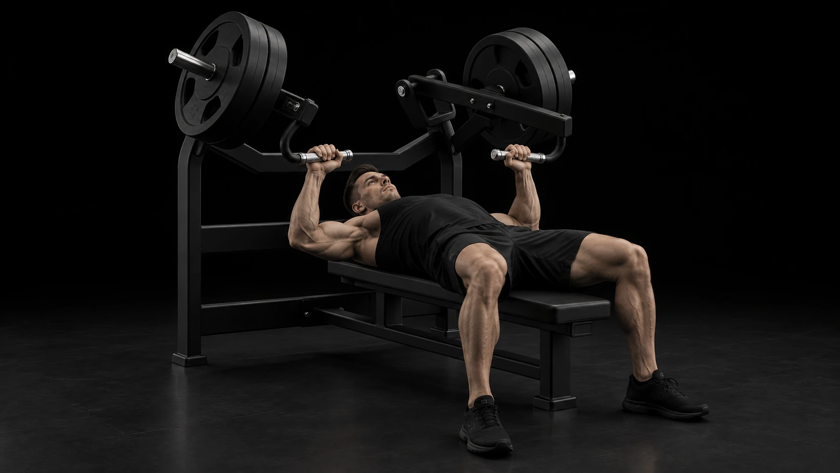 Bench press v ľahu na stroji