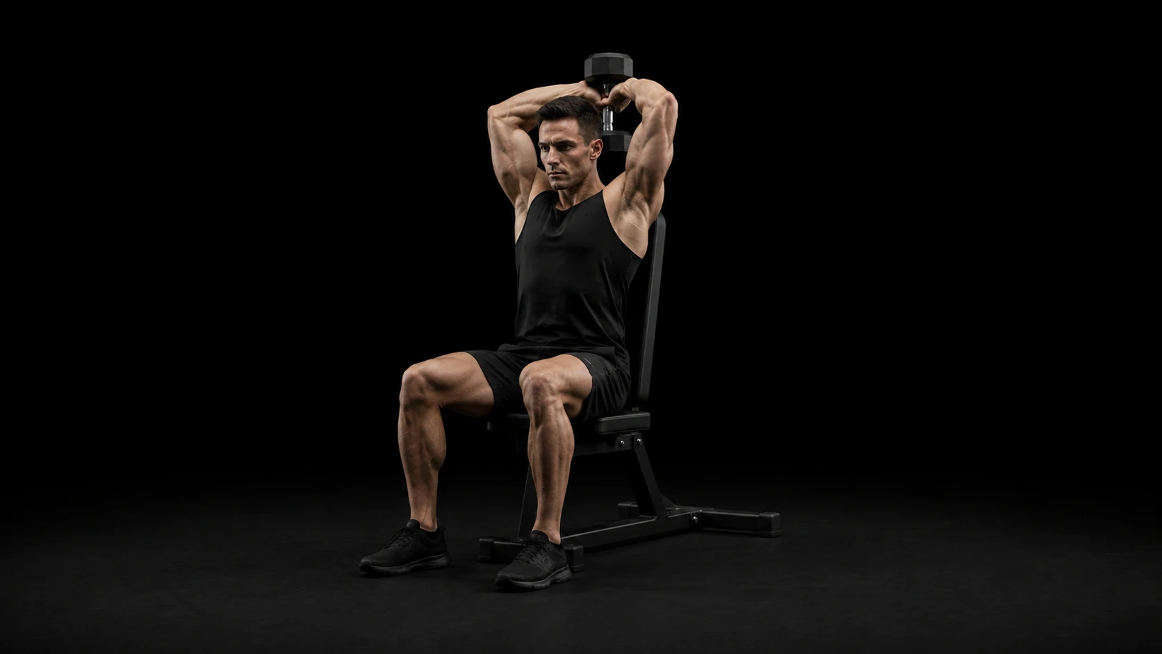 Seated Overhead Dumbbell Triceps Extension