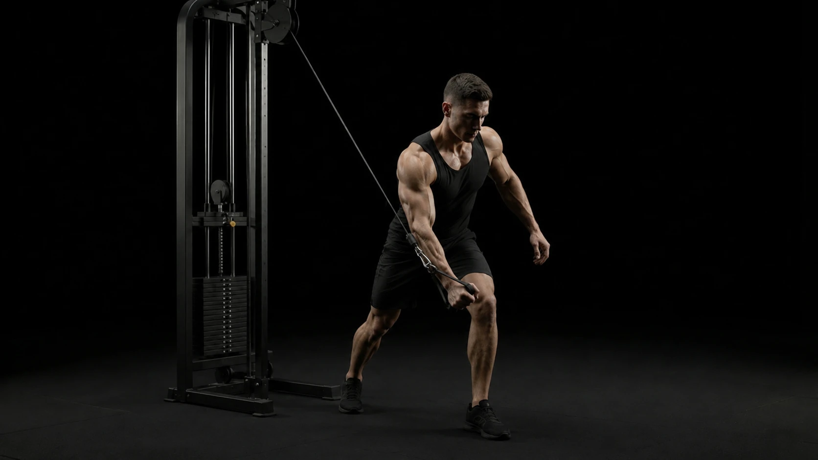 Single-Arm High-to-Low Cable Fly