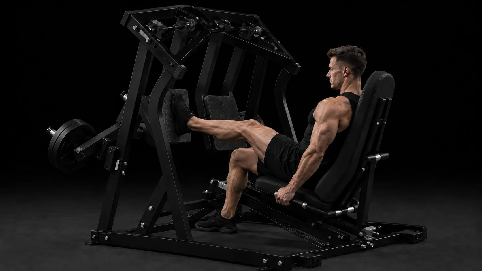 Iso-Lateral leg press v sede jednou nohou
