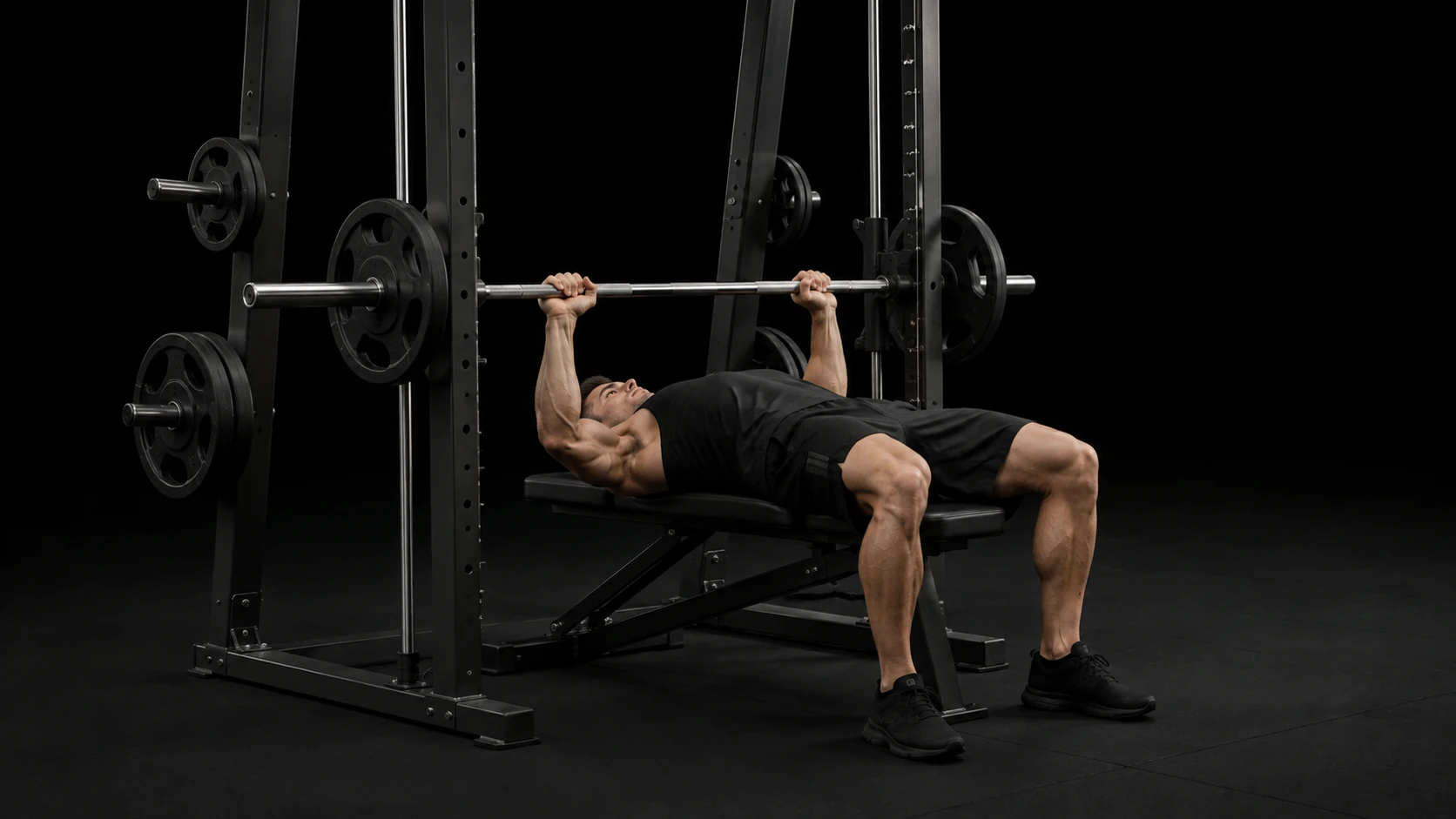 Smith Machine Flat Bench Press